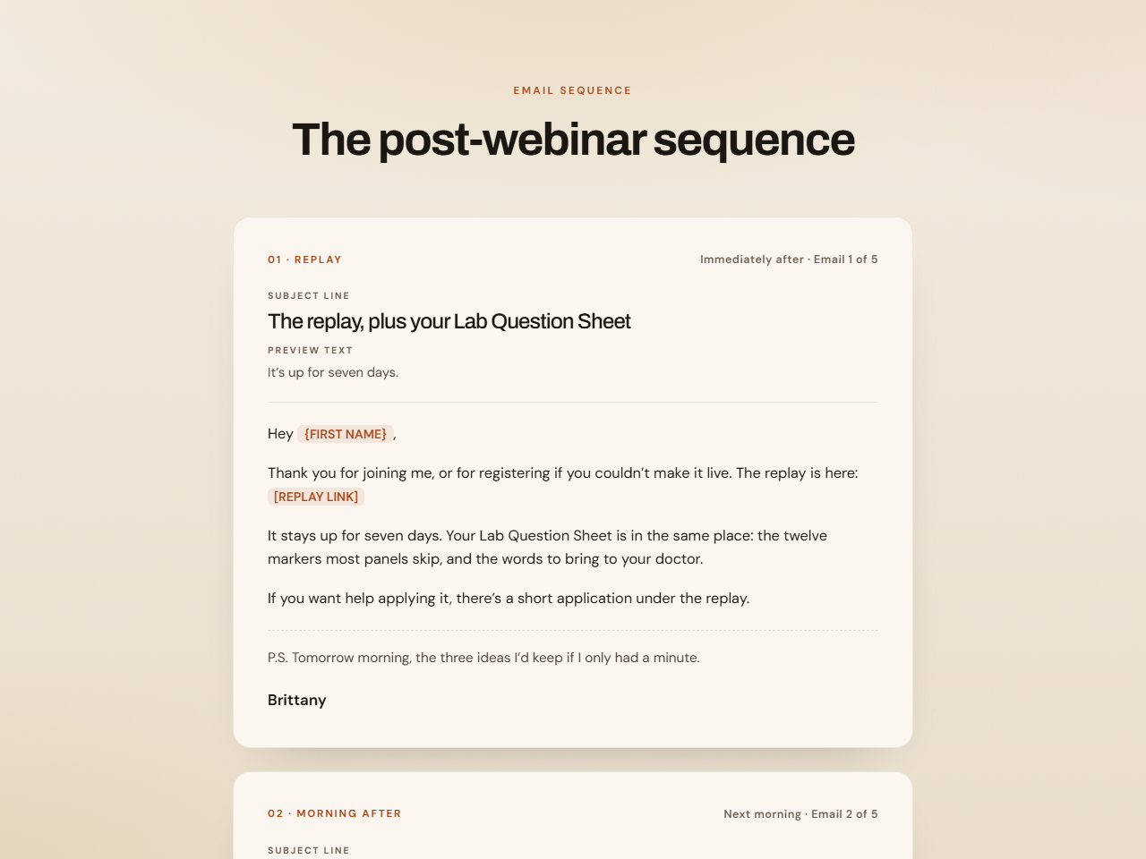 Post-webinar preview